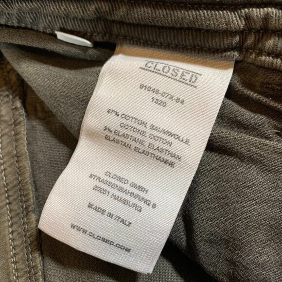 Closed Womens 27 Denim Jeans Army Olive Green Moto Skinny Zip Ankle Low Rise - Picture 5 of 10